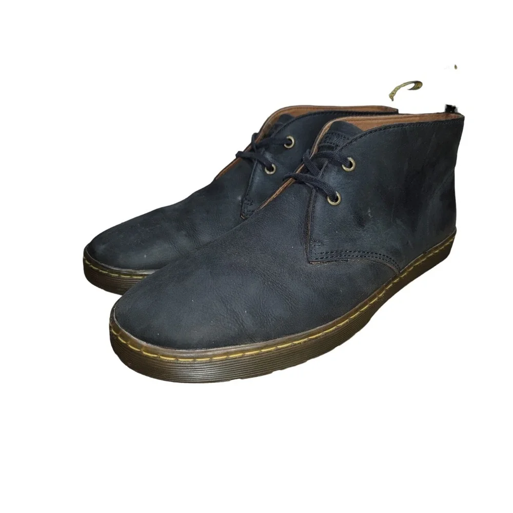 Dr. Doc Martens Men's Black Leather Cabrillo Crazy Horse Chukka Boots Size 13 M